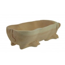Hand Carved Pig Wooden Centerpiece Bowl   